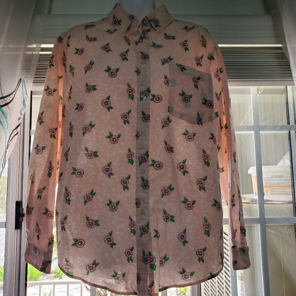 Cabin creek floral button down shirt